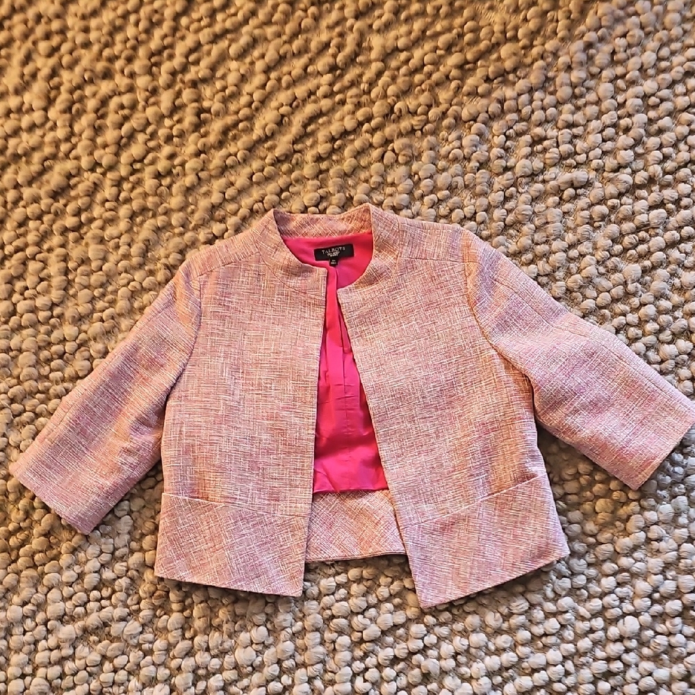 Talbots Pink Tweed Jacket